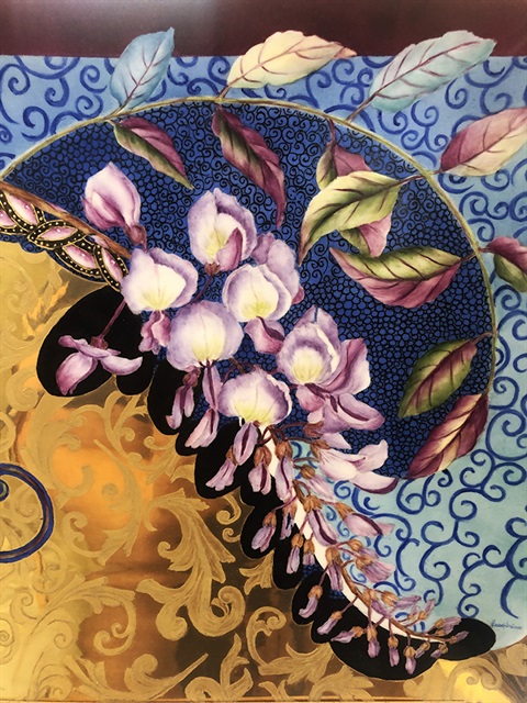 Josephine Robinson, Platter with Wisteria low res.jpg