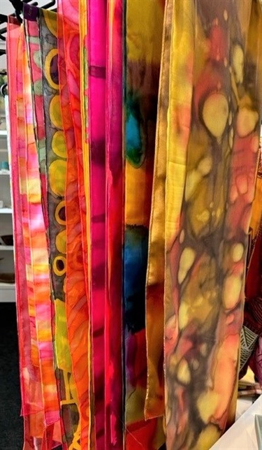 Helen Moon, Hand-dyed Silk Scarves