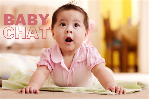 Baby Chat logo with cute baby